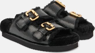 Chlo&eacute; Chlo&eacute; Nil shearling-lined leather sandals