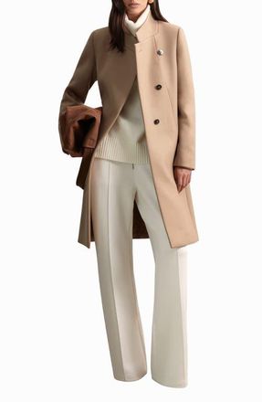 Reiss Max Wool Blend Coat in Camel at Nordstrom, Size 14 Us