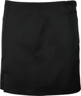 Nineminutes Black Straight Polyester Mini Skirt