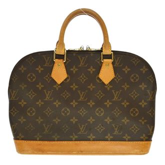 Louis Vuitton Alma Monogram Brown Canvas Handbag (Pre-Owned)