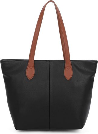 Generic Vegan Leather Tote Bag: Womens Shoulder Bag with Adjustable Straps Satchel Uni Bag (Black)