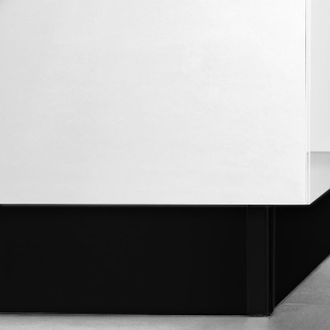 Emuca Lote De 2 Z&oacute;calos Para Cocina Plasline Con Accesorios De Uni&oacute;n, Altura 100mm, 2 Barras De Lognitud 2.35m, Pl&aacute;stico, Negro - Emuca