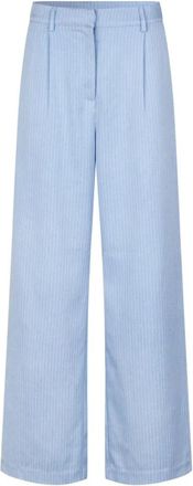 Lollys Laundry Wide Broeken - Dames - Wijde Broeken - Blauw - XS - Broeken