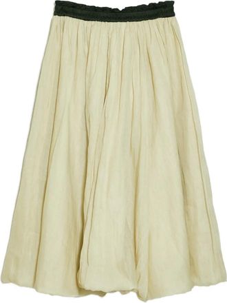 Renli Su elastic-waistband gathered skirt - Neutrals