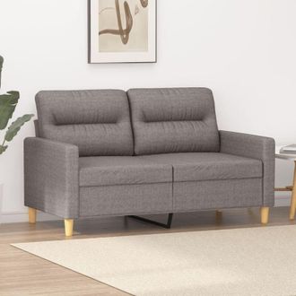 vidaXL Sof&aacute; De 2 Plazas De Tela Gris Taup&eacute; 120 Cm Vidaxl