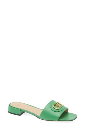 Valentino Garavani VLOGO Slide Sandal in Green at Nordstrom, Size 10Us