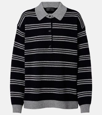 Nili Lotan Galvez striped cashmere polo sweater