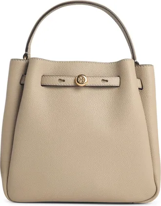 Tory Burch Tory Burch Romy kleine emmertas in zacht cement leer
