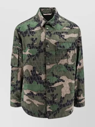 Valentino cotton camouflage shirt jacket