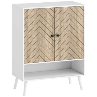HOMCOM Zapatero 75x35x97 cm blanco y natural