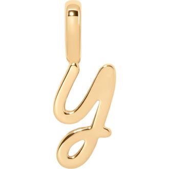 Made by Mary Script Initial Charm Gold Vermeil in Gold Vermeil Initial Y at Nordstrom