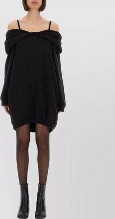 Maison Margiela cotton off-shoulder hooded mini dress