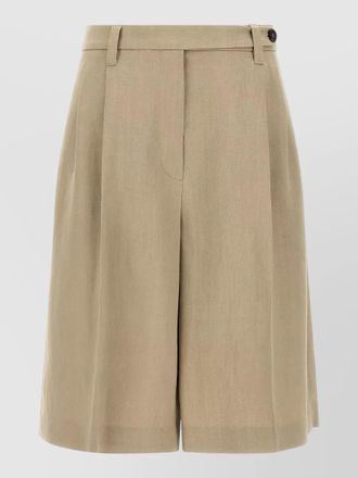 Brunello Cucinelli tailored bermuda shorts pleats belt loops