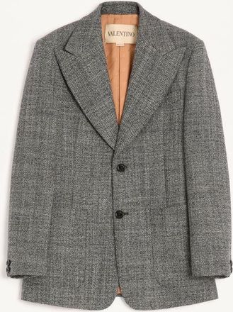Valentino Valentino Single-Breasted Moulin&eacute; Wool Jacket