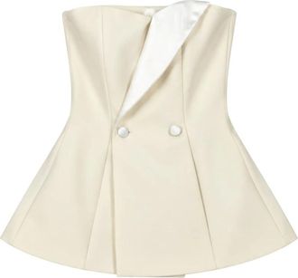 P.A.R.O.S.H. Top Senza Maniche - - Tops - Donna - Beige - L