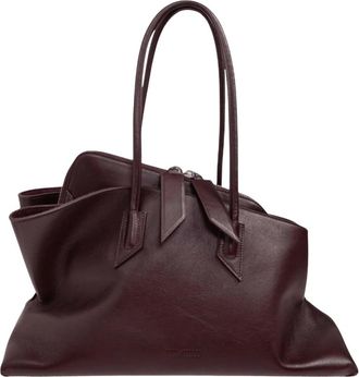 The Attico La Passeggiata Medium Top Handle Bag - Dames - Tassen - Paars - Maat: ONE Size Zijde