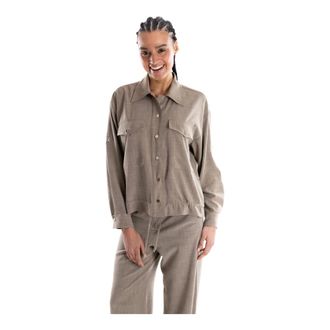 Marella Dames, Blouses & Shirts, Beige, Maat: M Viscose