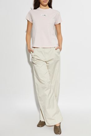 Maison Margiela T-shirt With Logo, Womens, Pink