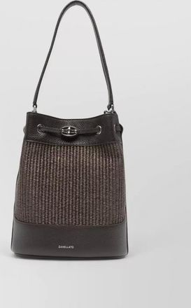 Zanellato mond&agrave; vimini small bucket bag handle