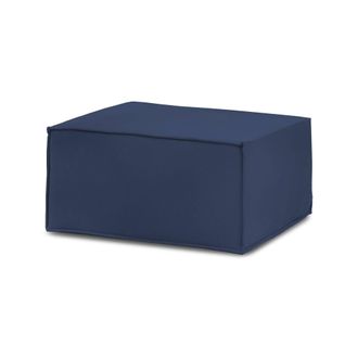 Talamo Italia Talamo Italia - Puff Barbara, Otomana De La Sala De Estar, 100% Made In Italy, Sill&oacute;n Relax En Tela Tapizada, 80x70h43cm, Azul, Con Embalaje Reforzado