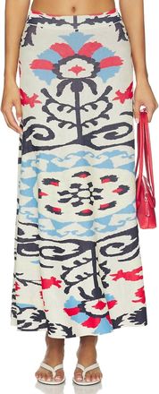 Misa Ocean Midi Skirt In Summer Tapestry