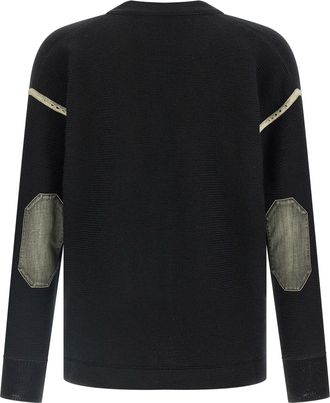 Maison Margiela Mens Black Virgin Wool Cardigan Clothing