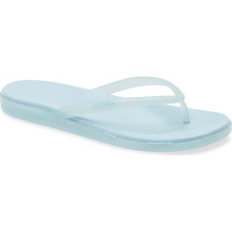 Crocs Miami Flip Flop in Sky Blue Jelly at Nordstrom, Size 10