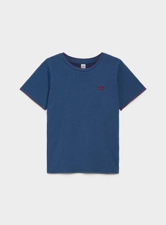 Twik Womens Scalloped trim mini-embroidery T-shirt