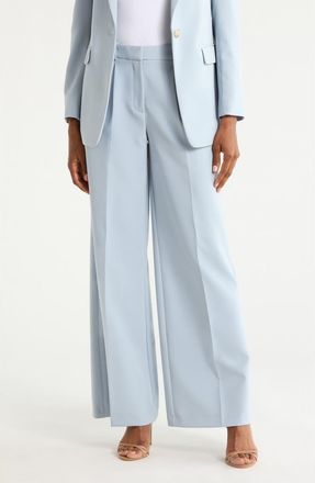 BOSS Tiwi Wide Leg Trousers in Medium Blue at Nordstrom Rack, Size 10