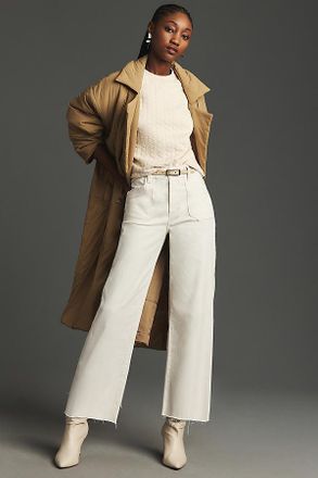 Paige Anessa Utility High-Rise Crop Wide-Leg Jeans