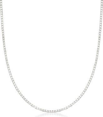 Ross-Simons 1.4mm 14kt White Gold Box-Chain Necklace