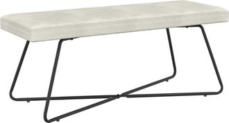 vidaXL Banco Crema 110 X 40 X 45 Cm Terciopelo Vidaxl