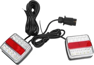 OEM Luz Trasera Impermeable Ip68 De 12 V Para Matr&iacute;cula - 16 Led Rojos/amarillos Para Camiones, Remolques, Suv, Barcos Y Autocaravanas