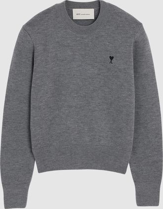 Ami Pull Ami De Coeur Gris Cendre Chine Noir