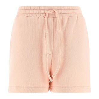 Dolce & Gabbana Brushed Cotton Terry Shorts - female - Dolce & Gabbana - Casual Shorts - Pink - XS - Shorts