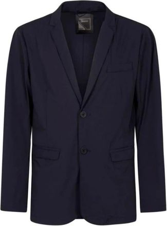 Herno Technical Blazer - Heren - Blazers - Blauw - L - Leer - Jassen