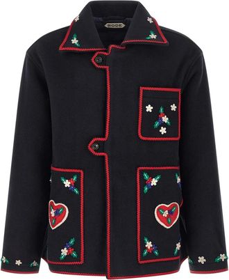 Bode Carroll Jacket - Heren - Zomerjassen - Blauw - XL - Wol - Jassen