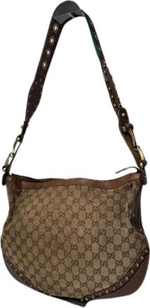 Gucci Pre-owned Shoulder Bags, female, Beige, Size: ONE SIZE Pre-owned Vintage Shoulder Bag