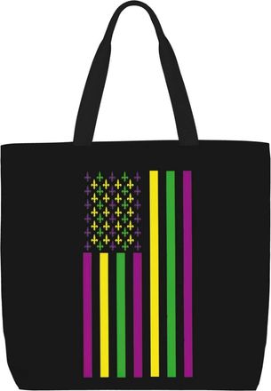 Generic Women Handbag Mardi Gras 2023 Women Beach Bag Casual Retro Ladies Purse, For Work, Wedding, School, Gym, Graduation