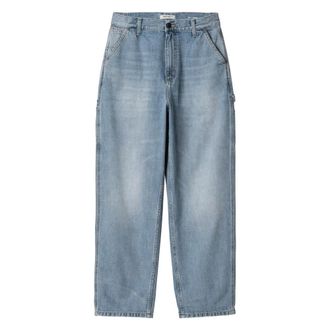 Carhartt Work in Progress W Brandon Single Knee Trousers - male - Carhartt Wip - Loose Fit Jeans - Blue - XS - Jeans
