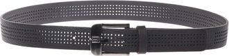 Baldinini Perforated Tumbled Leather Belt - Heren - Riemen - Bruin - 120 CM - Leer - Accessoires