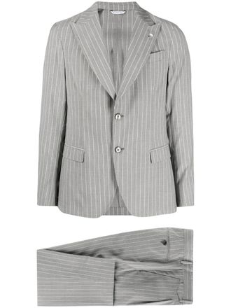 Manuel Ritz pinstripe-pattern single-breasted suit - Grey