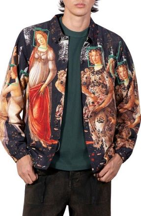 Pleasures Facial Recognition Cotton Coach Jacket in Multi at Nordstrom, Size X-Large