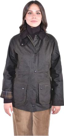 Barbour Jassen, Dames, Groen, M, Katoen, Klassieke Beadnell Wax Jas