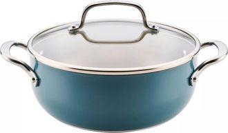 KitchenAid 4 Qt. Stainless Steel 3-Ply Casserole Pan with Lid - Agave