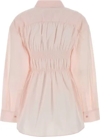 Cecilie Bahnsen Womens Pink Poplin Shirt Blushpink Exterior: Cotton Camicie