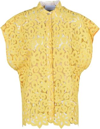 Erika Cavallini Semi Couture Mujer, Blusas y Camisas, Amarillo, Talla: M