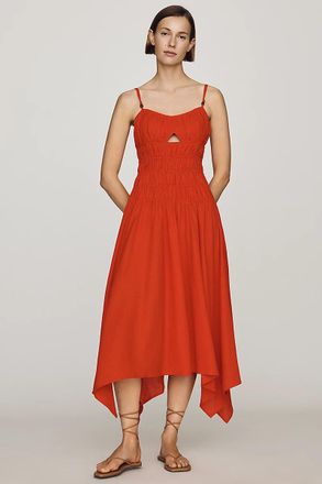 Avec Les Filles Shirred Dress