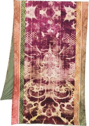 Pierre-Louis Mascia Sciarpa Aloewon con stampa damascata - Viola