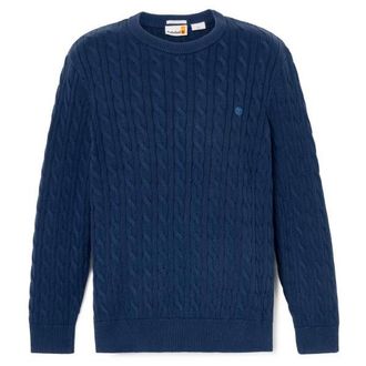 Timberland Williams River Cable Crewneck Sweater Pullover f&uuml;r Herren | blau